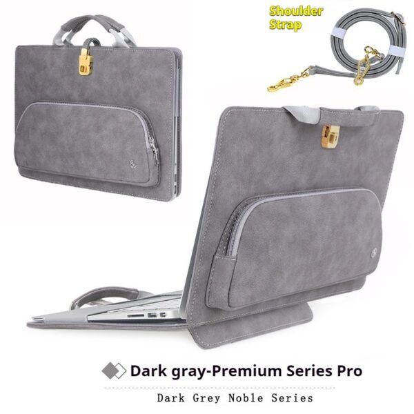 94c9f6d7686447fe84a5b1dd00f308b0 High Grade Stand Cooling Laptop Liner Protective Handbag For Women Fit 13.3 14 15 16 Inch Macbook Huawei Matebook Pro Notebook Protective Case