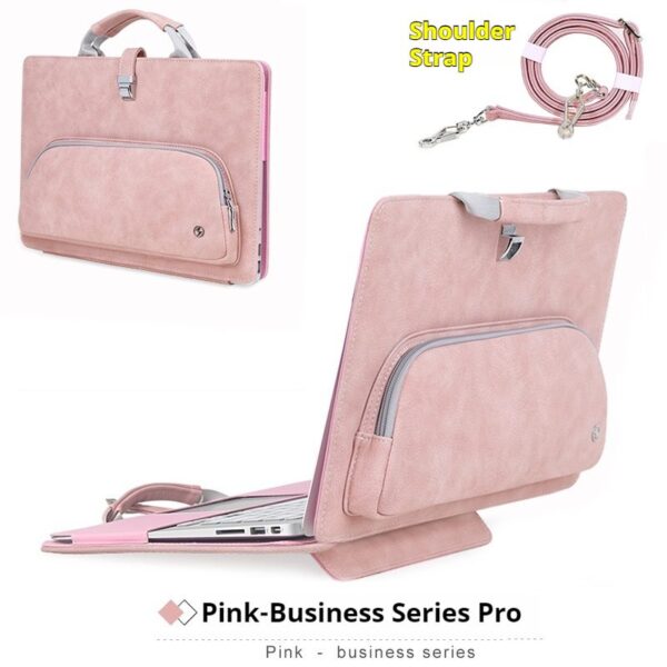 9a9a67f2fe9b4d9896a9b1dd00f30515 High Grade Stand Cooling Laptop Liner Protective Handbag For Women Fit 13.3 14 15 16 Inch Macbook Huawei Matebook Pro Notebook Protective Case