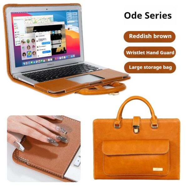 04f089111aed4aaa938cb1e0010ddd2f Unisex High Grade Leather Business Handheld Notebook Liner Protective Case Compatible With Apple Air Huawei Lenovo Xiaoxin Pro 13.3 14 15 16 Inch Laptops