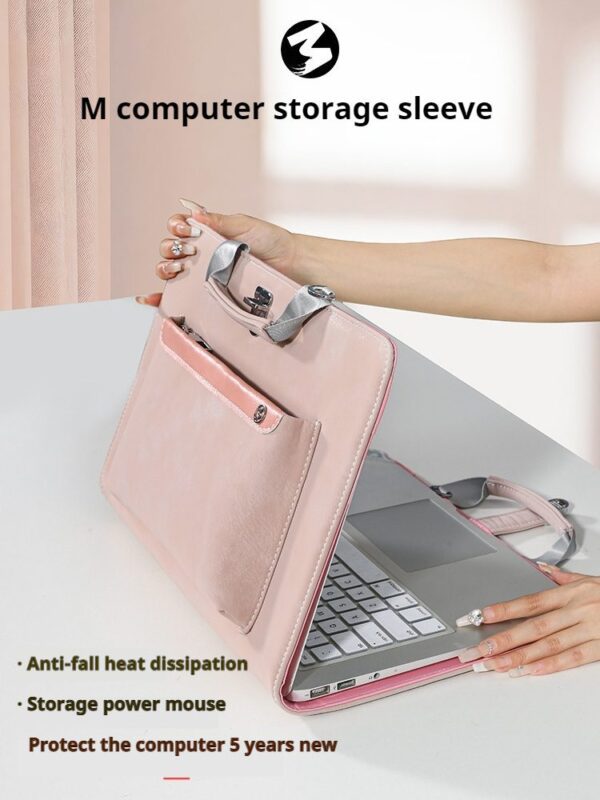 055c51edd4f2411fac82b1df00e97c92 Shockproof Good Looking Storage Leather Laptop Handbag Unisex For Business Daily Commute Fit 13.3 14 15.6 16 Inch Macbook Air Huawei Honor Dell Lenovo Xiaoxin Notebooks