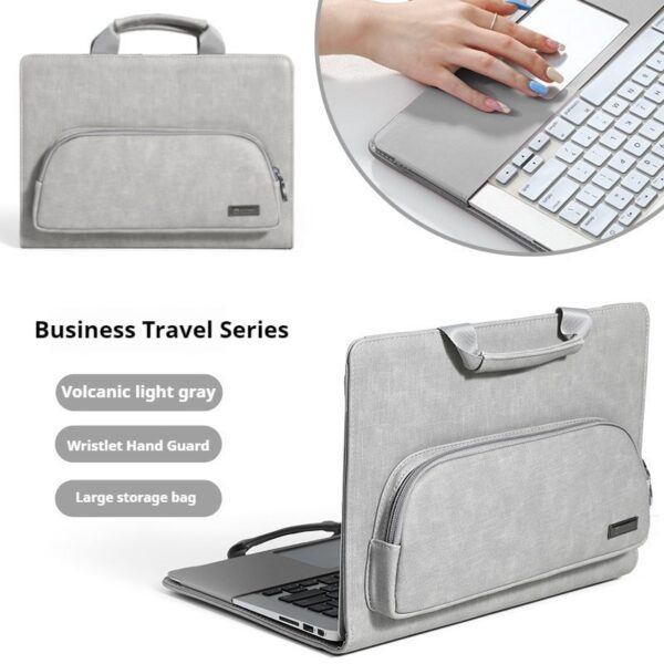 0e8026abb9f64edaa340b1e100c897d8 New Laptop protective case 14 inch computer bag female male business leather case password lock portable storage bag applicable to Apple air13.3 Huawei glory Xiaoxin 16-inch HP Dell