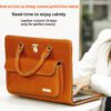 321ee2312ba24dc7a203b1e0010dd9ee Unisex High Grade Leather Business Handheld Notebook Liner Protective Case Compatible With Apple Air Huawei Lenovo Xiaoxin Pro 13.3 14 15 16 Inch Laptops
