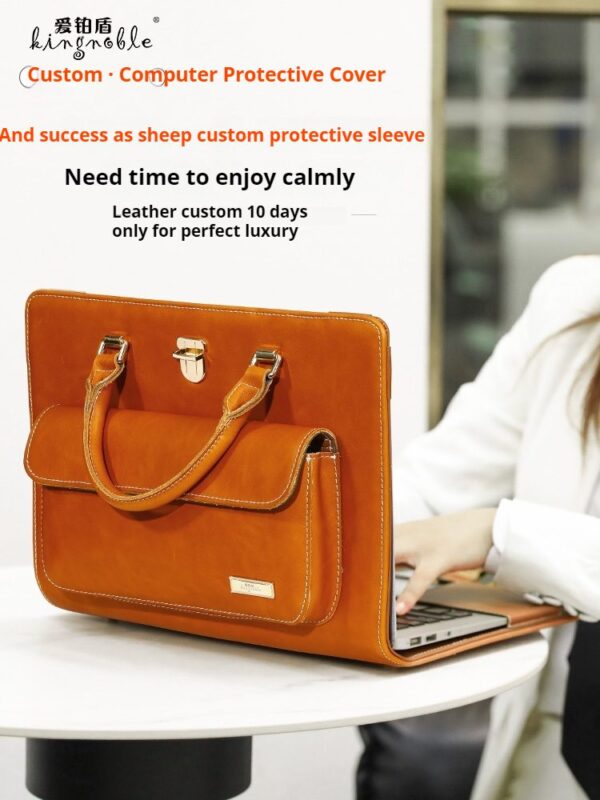 321ee2312ba24dc7a203b1e0010dd9ee Unisex High Grade Leather Business Handheld Notebook Liner Protective Case Compatible With Apple Air Huawei Lenovo Xiaoxin Pro 13.3 14 15 16 Inch Laptops