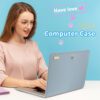 34f5a22508914fbe9114b1e000d56de6 Shockproof Simple Leather Notebook Protective Shell Bag For Women Fit 13.3 14 15 16 Inch Apple Air Huawei Lenovo Xiaoxin Pro HP Dell Xiaomi Laptops