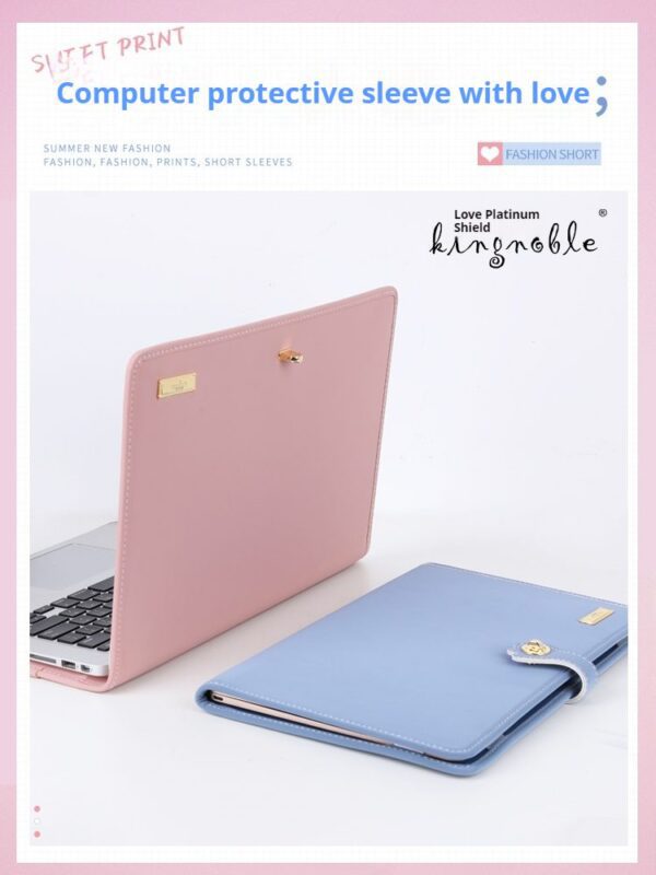 3603fc8660144df9b462b1e000d56d9b Shockproof Simple Leather Notebook Protective Shell Bag For Women Fit 13.3 14 15 16 Inch Apple Air Huawei Lenovo Xiaoxin Pro HP Dell Xiaomi Laptops