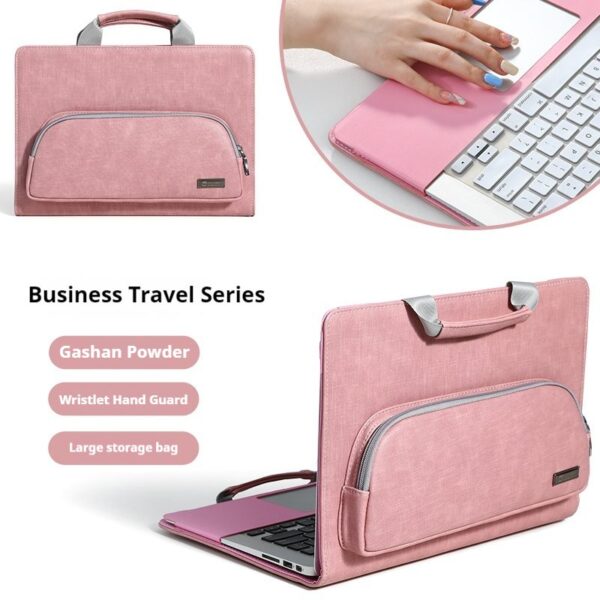 3fb0b6c83ca14626a1efb1e100c897a6 New Laptop protective case 14 inch computer bag female male business leather case password lock portable storage bag applicable to Apple air13.3 Huawei glory Xiaoxin 16-inch HP Dell