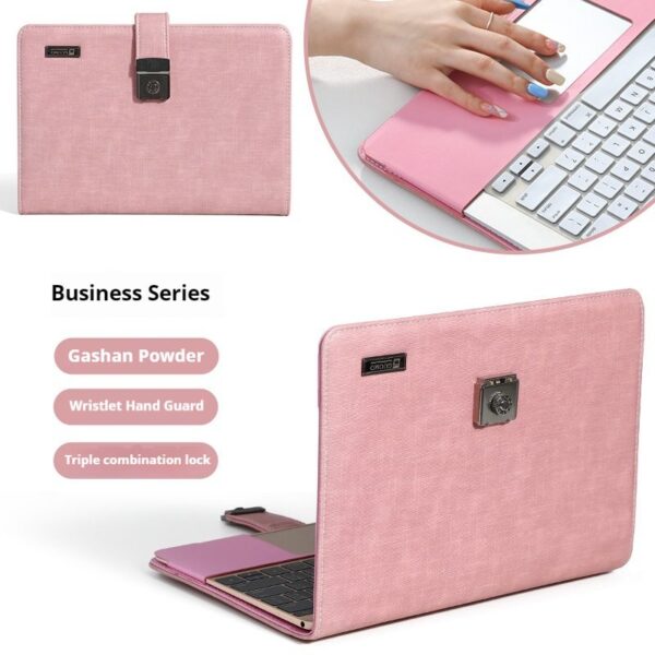 44cd979e1e0d4b5b84c4b1e100c8988c New Laptop protective case 14 inch computer bag female male business leather case password lock portable storage bag applicable to Apple air13.3 Huawei glory Xiaoxin 16-inch HP Dell