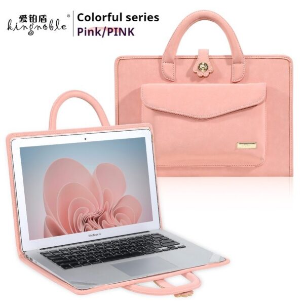 467ddabe2351480395f7b1e000d5722f Shockproof Simple Leather Notebook Protective Shell Bag For Women Fit 13.3 14 15 16 Inch Apple Air Huawei Lenovo Xiaoxin Pro HP Dell Xiaomi Laptops