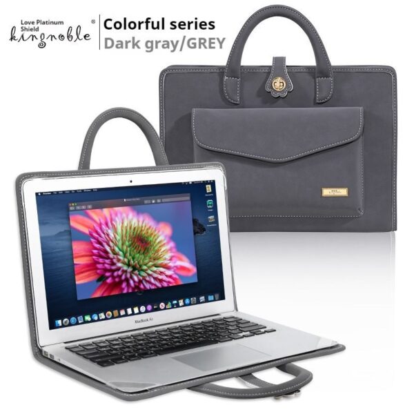 57381d3c08a7416d9ae9b1e000d572d5 Shockproof Simple Leather Notebook Protective Shell Bag For Women Fit 13.3 14 15 16 Inch Apple Air Huawei Lenovo Xiaoxin Pro HP Dell Xiaomi Laptops