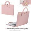 5a3fd4a28b604298bfd1b1e000d570e9 Shockproof Simple Leather Notebook Protective Shell Bag For Women Fit 13.3 14 15 16 Inch Apple Air Huawei Lenovo Xiaoxin Pro HP Dell Xiaomi Laptops