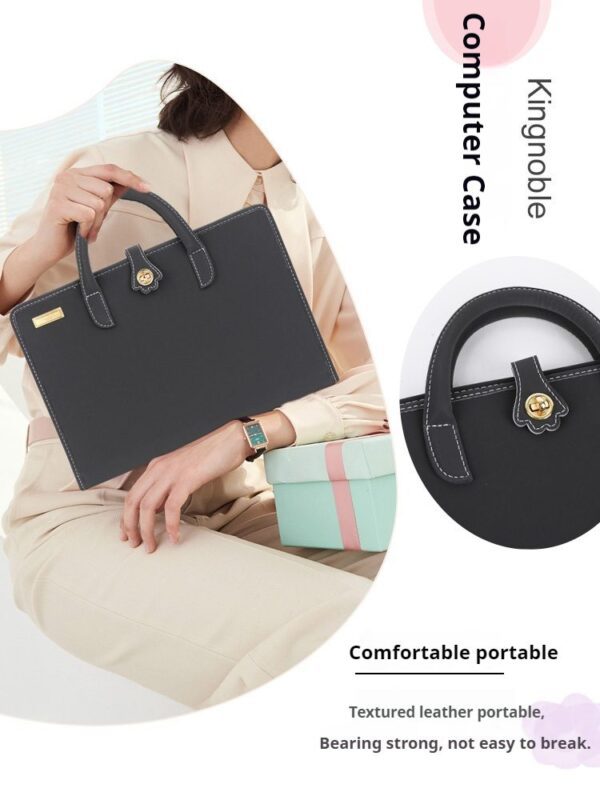 5a743a6c2242485a9da8b1e000d56e2b Shockproof Simple Leather Notebook Protective Shell Bag For Women Fit 13.3 14 15 16 Inch Apple Air Huawei Lenovo Xiaoxin Pro HP Dell Xiaomi Laptops