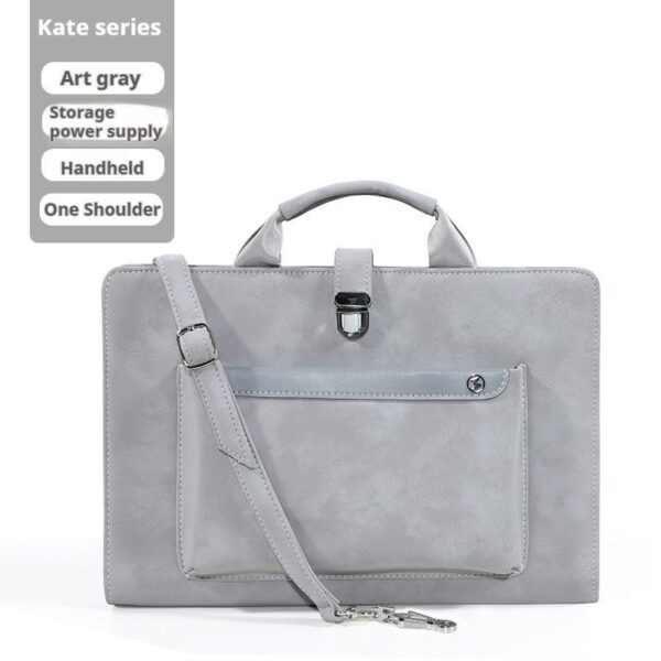 6484a67065c94dff97b4b1df00e982c2 Shockproof Good Looking Storage Leather Laptop Handbag Unisex For Business Daily Commute Fit 13.3 14 15.6 16 Inch Macbook Air Huawei Honor Dell Lenovo Xiaoxin Notebooks
