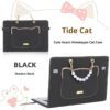 7b98a5fdd4684022866eb1df015b0208 Shockproof Cute Cat Head Portable Shoulder Leather Notebook Liner Bag For Women Fit 13.3 14 15 16 Inch Macbook Air Huawei Lenovo Xiaoxin Pro Laptops