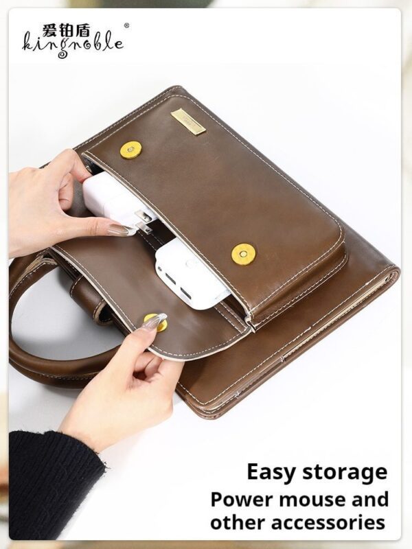 808cbf7cd3654484ad0fb1e0010dda62 Unisex High Grade Leather Business Handheld Notebook Liner Protective Case Compatible With Apple Air Huawei Lenovo Xiaoxin Pro 13.3 14 15 16 Inch Laptops