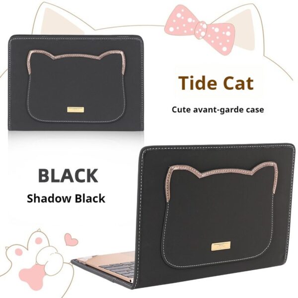 80ad4316ad7642d295beb1df015b004a Shockproof Cute Cat Head Portable Shoulder Leather Notebook Liner Bag For Women Fit 13.3 14 15 16 Inch Macbook Air Huawei Lenovo Xiaoxin Pro Laptops