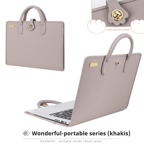 81ec8715ec9644ec91d1b1e000d57147 Shockproof Simple Leather Notebook Protective Shell Bag For Women Fit 13.3 14 15 16 Inch Apple Air Huawei Lenovo Xiaoxin Pro HP Dell Xiaomi Laptops