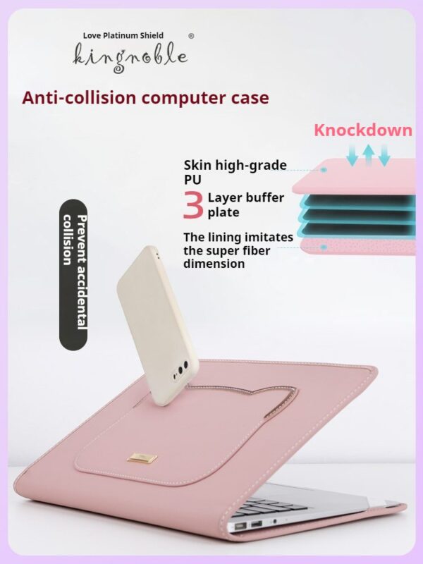 897ccad4551c45909efdb1df015afe01 Shockproof Cute Cat Head Portable Shoulder Leather Notebook Liner Bag For Women Fit 13.3 14 15 16 Inch Macbook Air Huawei Lenovo Xiaoxin Pro Laptops