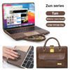 8d33dc79f6714f0c8580b1e0010dde41 Unisex High Grade Leather Business Handheld Notebook Liner Protective Case Compatible With Apple Air Huawei Lenovo Xiaoxin Pro 13.3 14 15 16 Inch Laptops