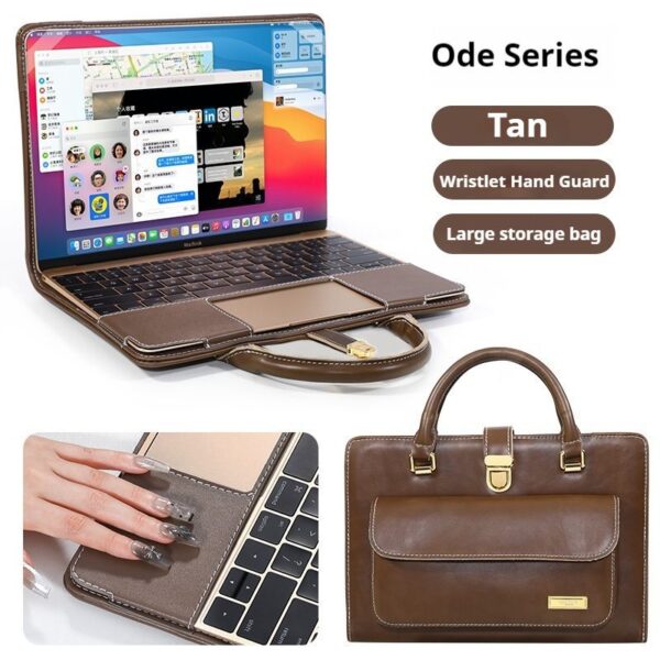9c0bda1fc2bf4092adccb1e0010ddd8d Unisex High Grade Leather Business Handheld Notebook Liner Protective Case Compatible With Apple Air Huawei Lenovo Xiaoxin Pro 13.3 14 15 16 Inch Laptops
