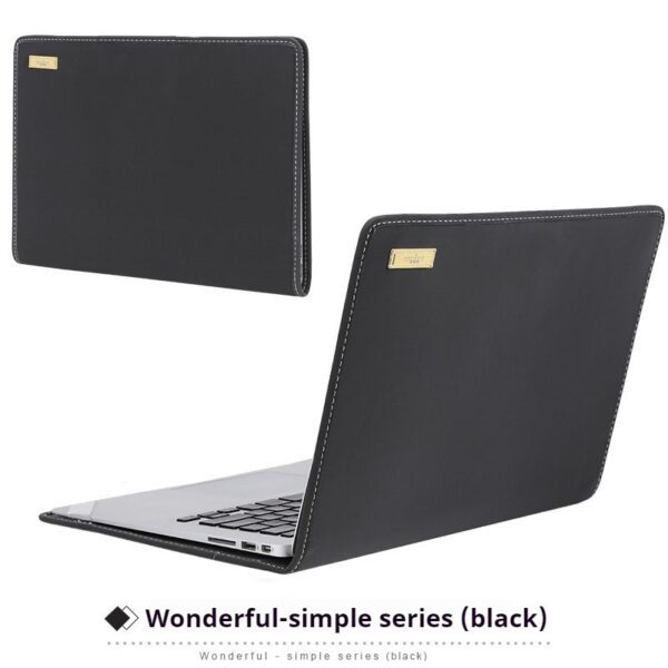 a98495e769f140f5ad14b1e000d57043 Shockproof Simple Leather Notebook Protective Shell Bag For Women Fit 13.3 14 15 16 Inch Apple Air Huawei Lenovo Xiaoxin Pro HP Dell Xiaomi Laptops