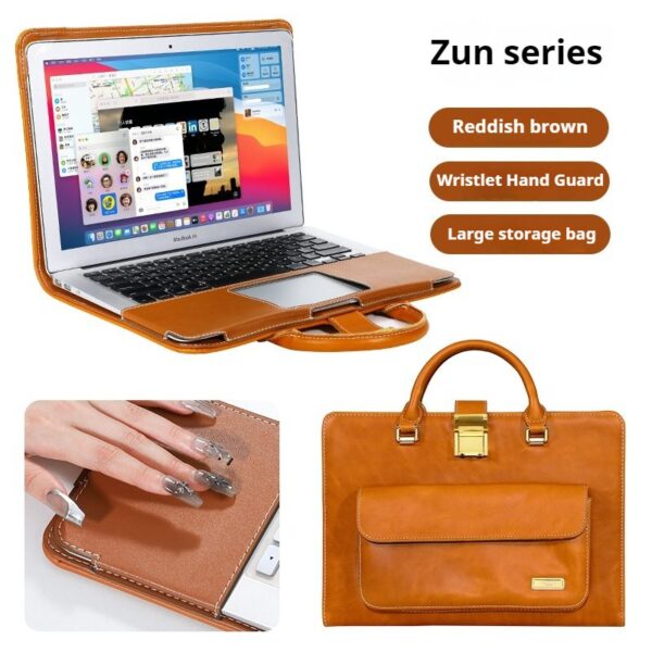 af337eaba15a46d4afbdb1e0010dddd1 Unisex High Grade Leather Business Handheld Notebook Liner Protective Case Compatible With Apple Air Huawei Lenovo Xiaoxin Pro 13.3 14 15 16 Inch Laptops