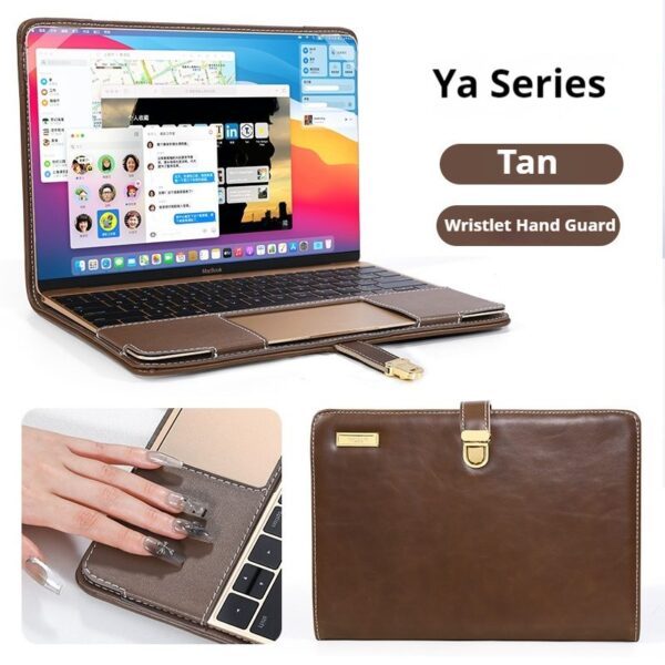 dd95f21b0389453aae89b1e0010ddbf7 Unisex High Grade Leather Business Handheld Notebook Liner Protective Case Compatible With Apple Air Huawei Lenovo Xiaoxin Pro 13.3 14 15 16 Inch Laptops