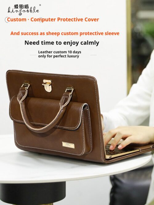 eacd8fc08ee947dca8f6b1e0010dd9aa Unisex High Grade Leather Business Handheld Notebook Liner Protective Case Compatible With Apple Air Huawei Lenovo Xiaoxin Pro 13.3 14 15 16 Inch Laptops
