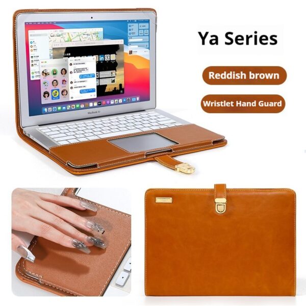 eceac43b17f14456b898b1e0010ddbac Unisex High Grade Leather Business Handheld Notebook Liner Protective Case Compatible With Apple Air Huawei Lenovo Xiaoxin Pro 13.3 14 15 16 Inch Laptops