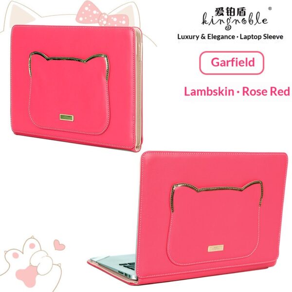 194ce2764ac34ea6acd0b48300e32cdf High End Genuine Leather Custom Laptop Sleeve Cute Sheepskin Protective Case For Women Fit Macbook 15 Air Huawei Matebook 14 Xiaoxin Pro16 Multi Brand Notebooks