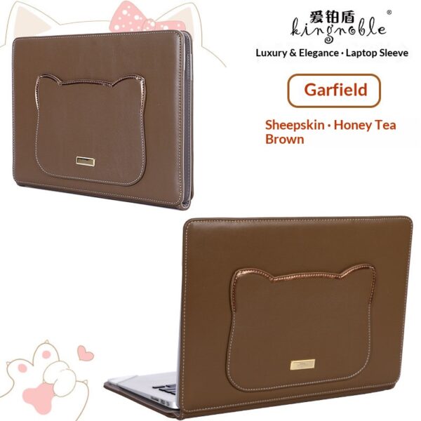 1e3db0f08744476581bab48300e32222 High End Genuine Leather Custom Laptop Sleeve Cute Sheepskin Protective Case For Women Fit Macbook 15 Air Huawei Matebook 14 Xiaoxin Pro16 Multi Brand Notebooks