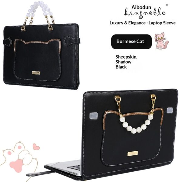 2c120582a1da4145969db48300e2cfa6 High End Genuine Leather Custom Laptop Sleeve Cute Sheepskin Protective Case For Women Fit Macbook 15 Air Huawei Matebook 14 Xiaoxin Pro16 Multi Brand Notebooks