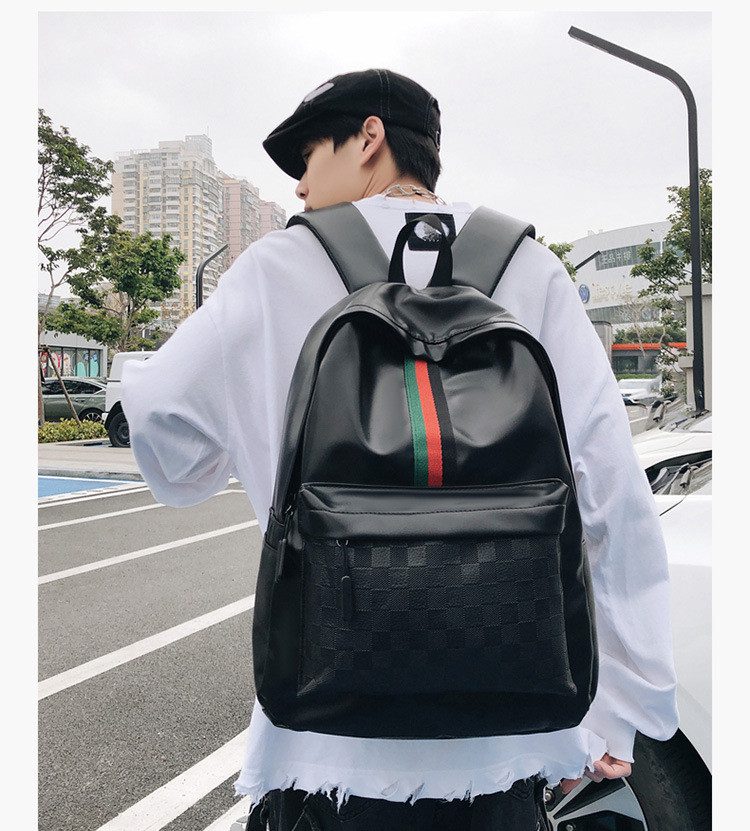 Waterproof Wear Resistant Large Capacity Mens Laptop Backpack Lightweight Simple Trendy Versatile Travel Outdoor Business Bag For 15.6 Inch Lenovo Asus Dell Notebooks 8