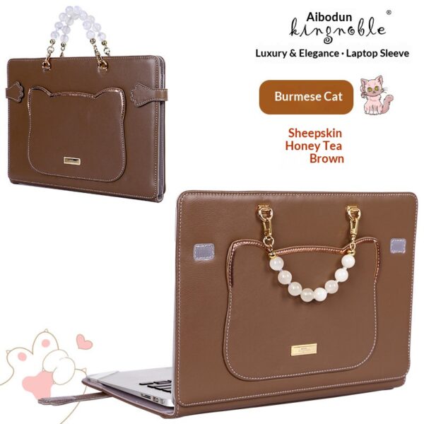 ae66a9ed2e4a4ec5a597b48300e2e418 High End Genuine Leather Custom Laptop Sleeve Cute Sheepskin Protective Case For Women Fit Macbook 15 Air Huawei Matebook 14 Xiaoxin Pro16 Multi Brand Notebooks