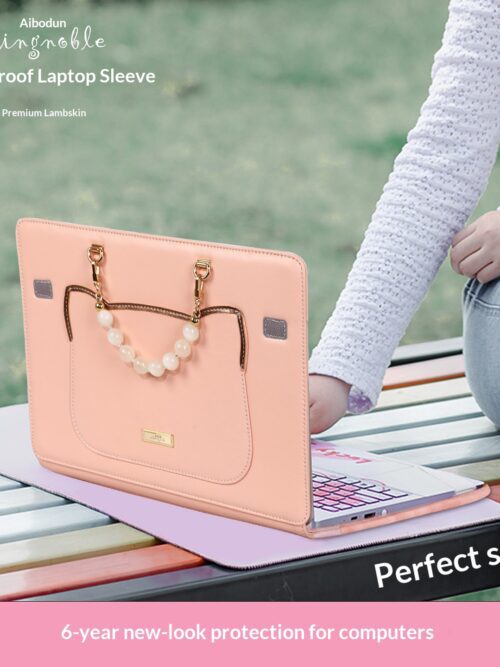 ce8e1239a8a64fd193c5b48300e2c7c4 High End Genuine Leather Custom Laptop Sleeve Cute Sheepskin Protective Case For Women Fit Macbook 15 Air Huawei Matebook 14 Xiaoxin Pro16 Multi Brand Notebooks