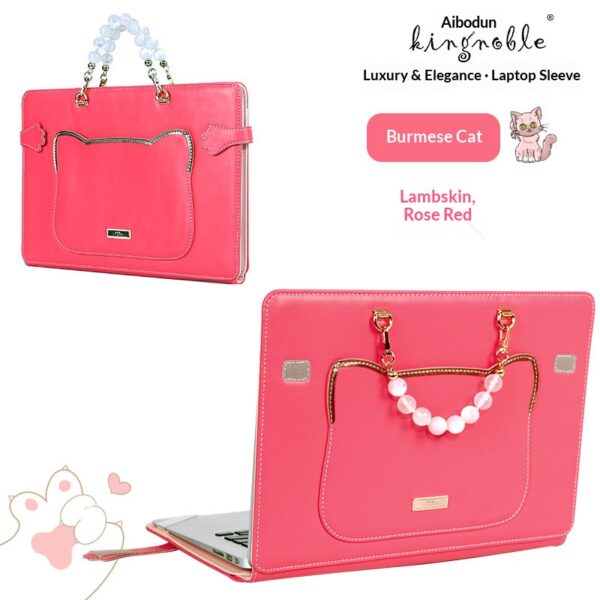 fc54e88bb08f41fca50db48300e303de High End Genuine Leather Custom Laptop Sleeve Cute Sheepskin Protective Case For Women Fit Macbook 15 Air Huawei Matebook 14 Xiaoxin Pro16 Multi Brand Notebooks